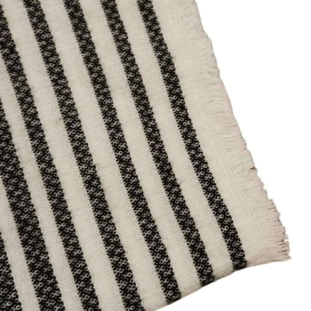Striped Frill Scarf
